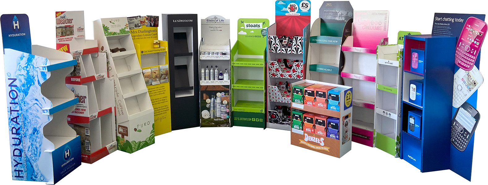 Floor Standing Displays (FSDUs) with Shelves